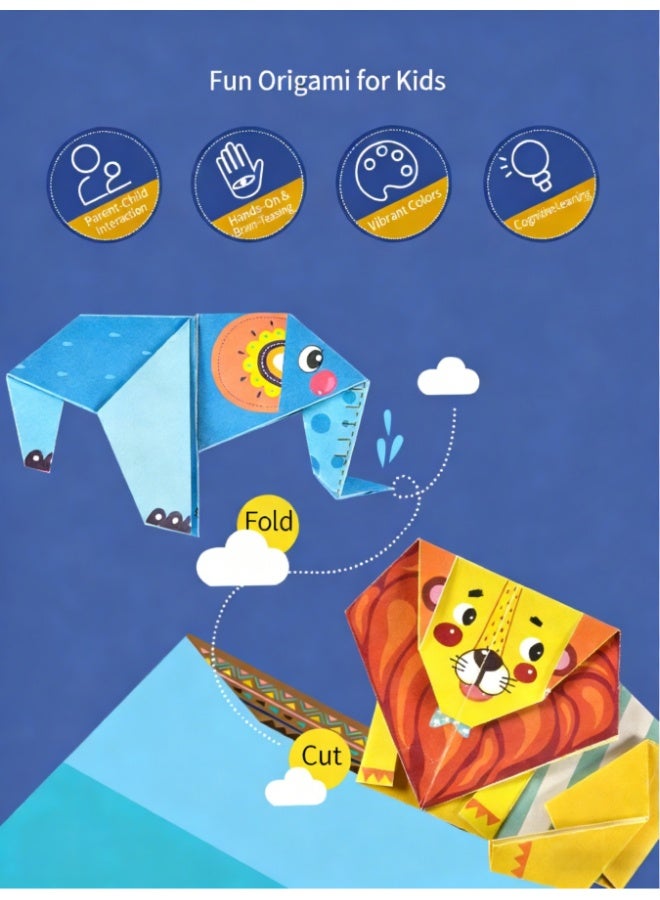 Origami Kit for Kids, with Guiding Book, 108 Paper with 54 Patterns, DIY Art and Craft Projects, Beginners Children's Day Gift Boy Girl - Image 2